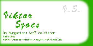 viktor szocs business card
